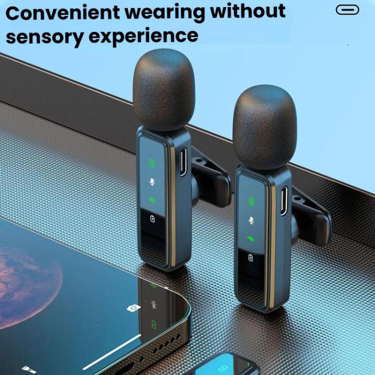 Wireless Collar Clip Microphone Smart Noise Reduction Mini Microphone, J82 Dual Mic 3 In 1 Interface 8pcs /Set, J81 1 To 2 Type-C Interface 9pcs /Set