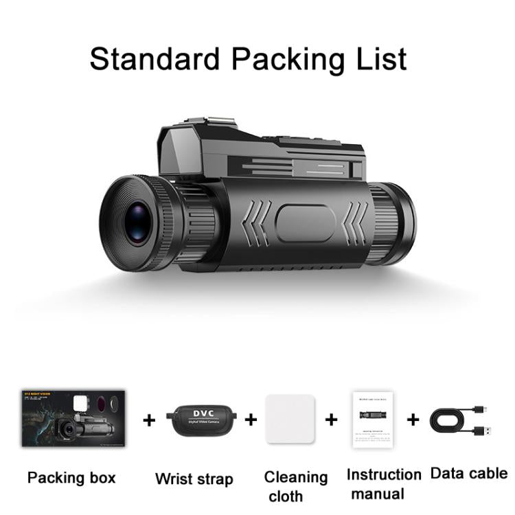 4K HD WiFi Night Vision Monocular 28X Zoom 64MP Infrared Hunting Telescope With No-Glow Recording & Animal Call Simulator, Standard, 4 In 1 Set
