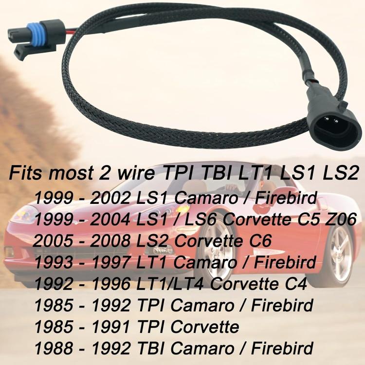 24 Inch Coolant Temperature Sensor Extension Harness Compatible with TPI, TBI, LT1, LS1, LS2, LSX Engines