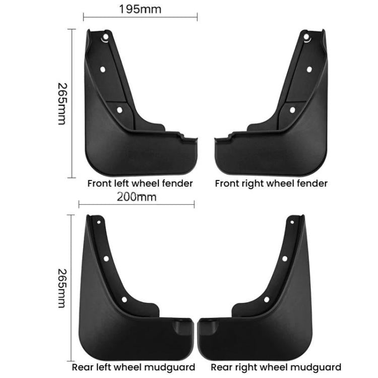4pcs Car Tire Mudguard, For Hyundai Kona 2023-2025