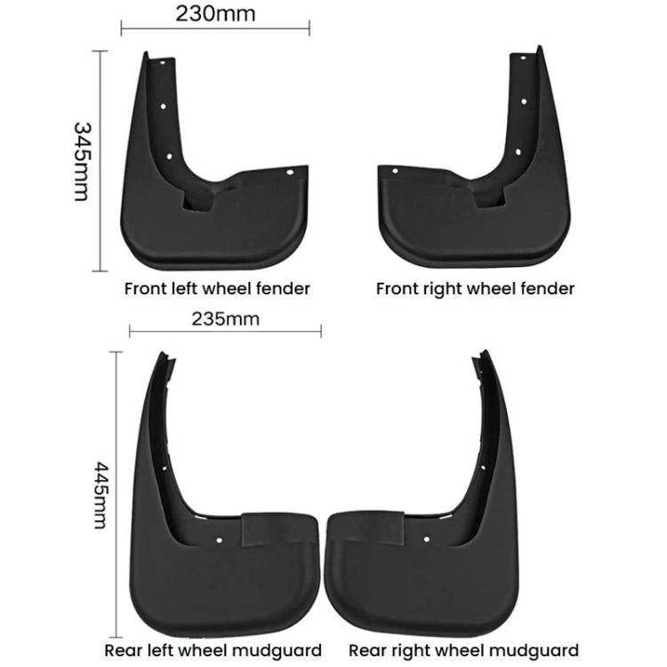4pcs Car Tire Mudguard, For Mercedes-Benz Viano / Vito 2012-2015