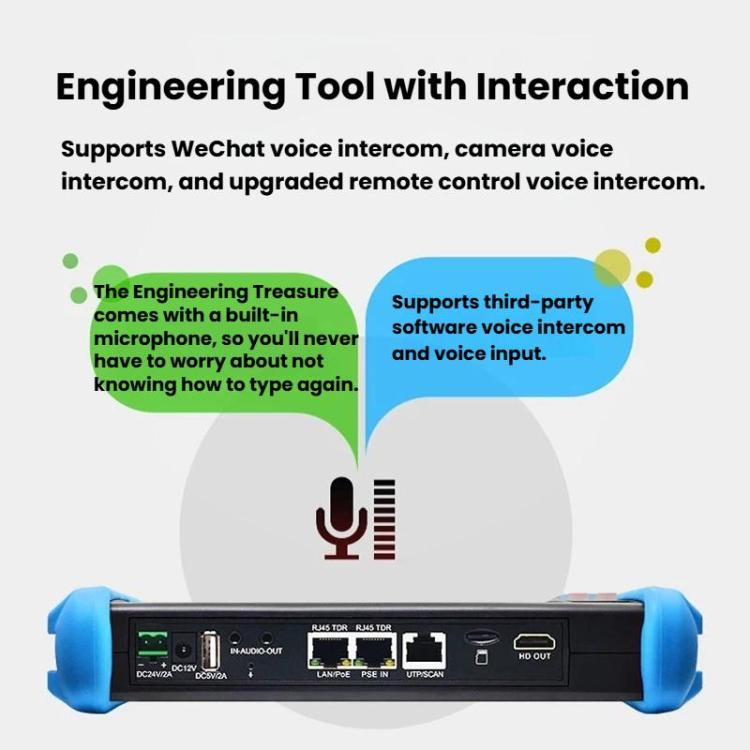 IPC9800MOVTADHSPlus+ Multi-Functional Engineering Tester Coaxial Network Video Surveillance Tester, US Plug, EU Plug, UK Plug, AU Plug