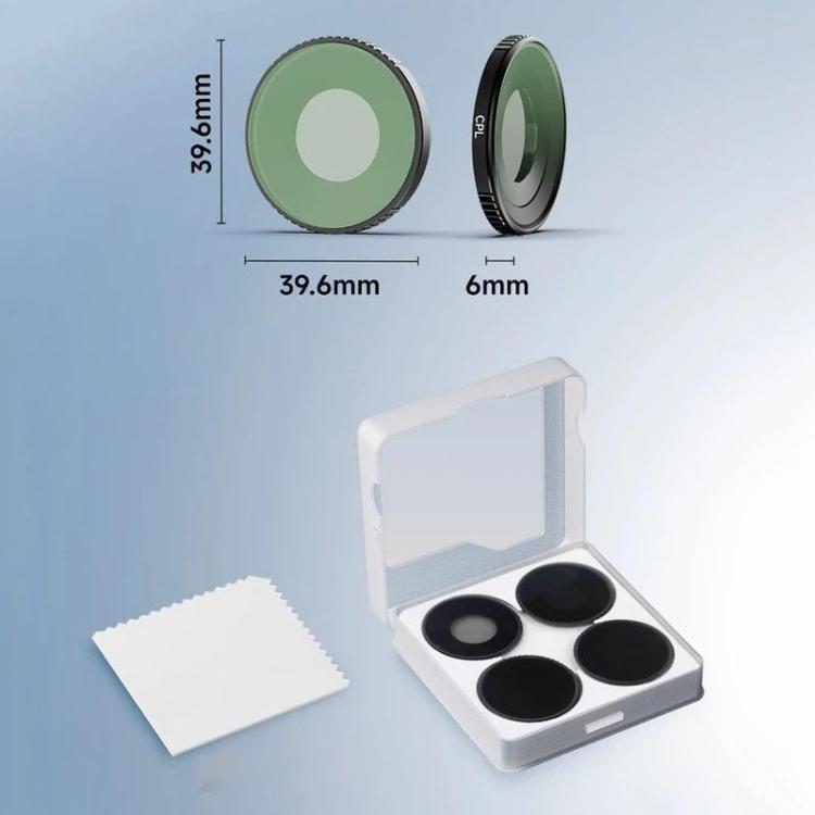 For DJI Osmo Action 6 Camera 4-In-1 Filter Kit CPL/ND8/ND16/ND32 Lens Filters
