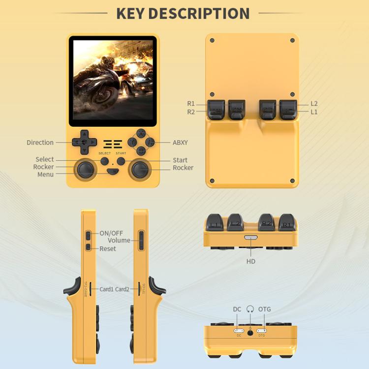 Powkiddy RGB20SX Handheld Game Console 4-Inch IPS Screen With HDMI TV Out, Dual TF Card Slots, Built-In Wi-Fi & Bluetooth, 16+64G, 16+128G