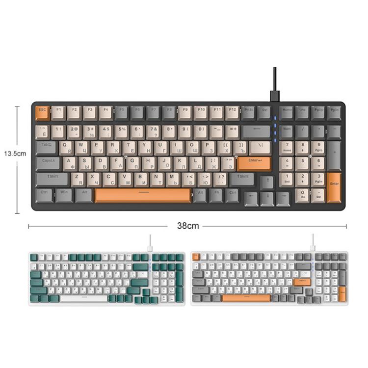 FREE WOLF K3 Russian Mechanical Keyboard 1.5m Wired Gaming Keyboard, Micro-Light Hot-Swap Red Switch, Aqua Green Hot-Swap Blue Switch, Welding Switch Aqua Green Red Switch, Welding Switch Bee Red Switch, Welding Switch Micro-Light Red Switch...