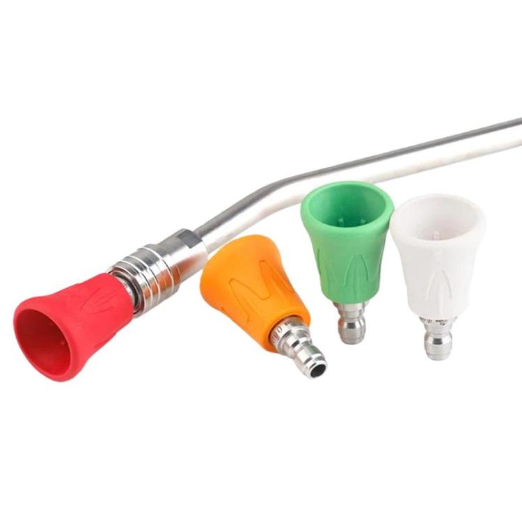 1/4 inch Car Wash Machine Splash-Proof Quick-Connect Nozzle with Soft Rubber Cover, 0-degree Red 035, 15-degree Yellow 035, 25-degree Green 035, 40-degree White 035, 0-degree Red 040, 15-degree Yellow 040, 25-degree Green 040, 40-degree White 040