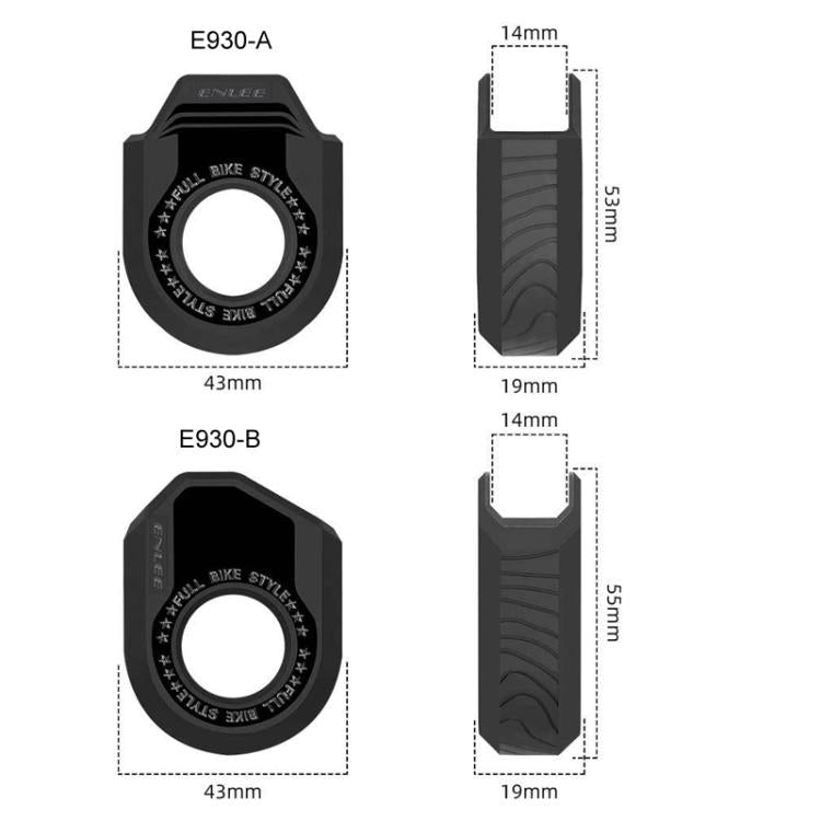ENLEE 2pcs Bike Crank Protector MTB Chainring Guard, A Black, B Black, A White, B White, A Orange, B Orange