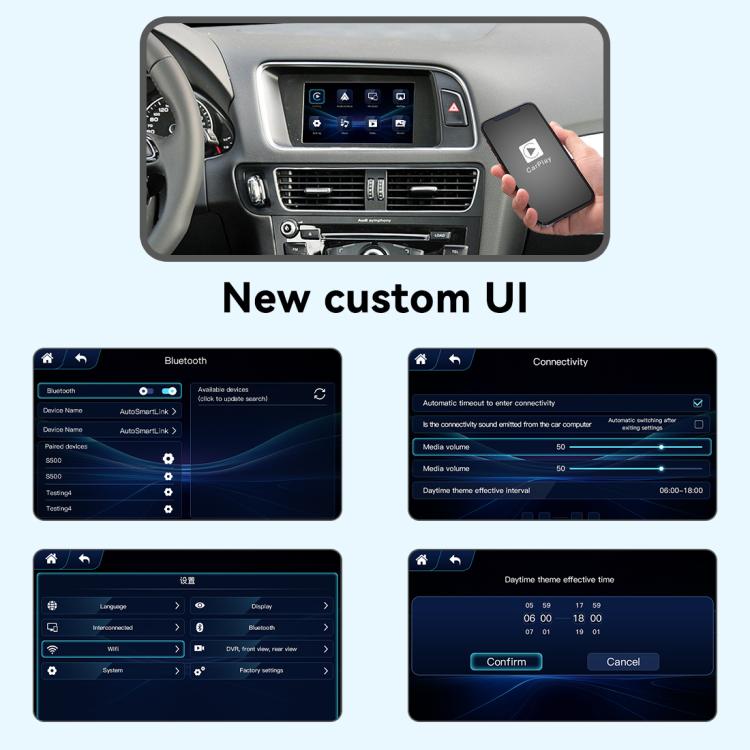JOYEAUTO WZAU Wireless CarPlay Module Decoder, For Audi A4L/A5/Q5/B8 Without MMI 2010-2016, For Audi A3MMI 2012-2018, 2016-2018 A4/A5/Q2/Q7/B9, For Audi A1/Q3 MMI 2G 3G 2012-2018, For Audi A6/A7/A8 MIB,MMI,RMC 2012-2017