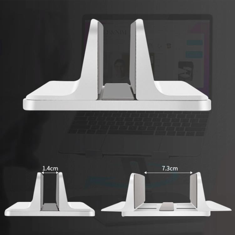 Aluminum Alloy Adjustable Laptop Vertical Stand Space-Saving Desk Organizer