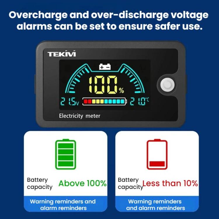 TEKM 8-100V Two-Wire Battery Power LCD Digital Display