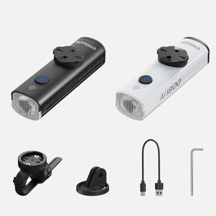 CYCLAMi AI1800 Bicycle Headlight Waterproof High-Intensity Night Riding Flashlight, AI1800