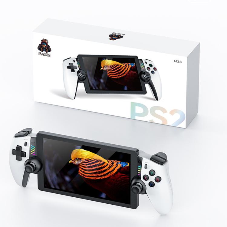 SJGAM M28 Vibration Experience 7 Inch IPS Large Screen Handheld Gaming Console, 128GB, 256GB