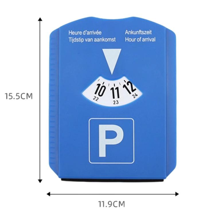 BY-1865 European Car Temporary Parking Sign Snow Shovel Multifunctional Parking Timer, 1 Coin + Tread Scale, 3 Coins