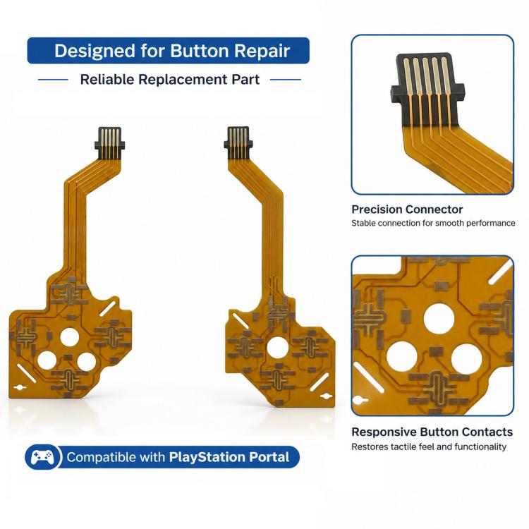 For PlayStation Portal / PS5 Portal Button Ribbon Flex Cable Replacement Conductive Film Keypad Cable, Left Side, Right Side, Left & Right Side