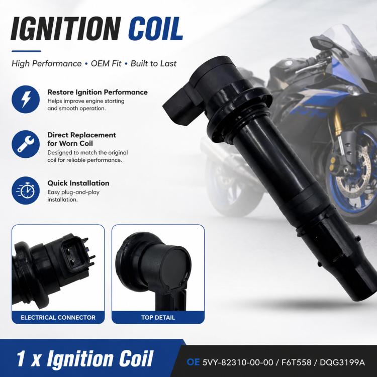 For Yamaha Ignition Coil 5VY-82310-00-00 F6T558 DQG3199A, For Yamah