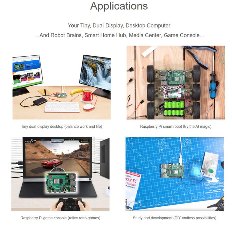 Waveshare Raspberry Pi 4 Model B Starter Kit 3GB RAM With 16GB TF Card, EU Plug, US Plug, UK Plug