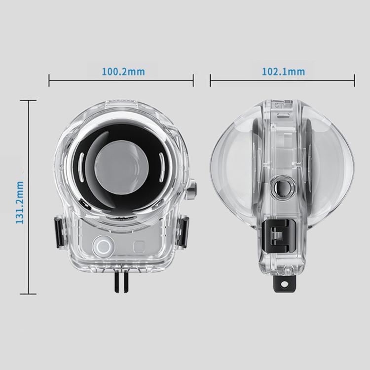 Invisible Waterproof Case 60M/196FT For DJI Osmo 360 II / Osmo 360 Underwater Diving Housing