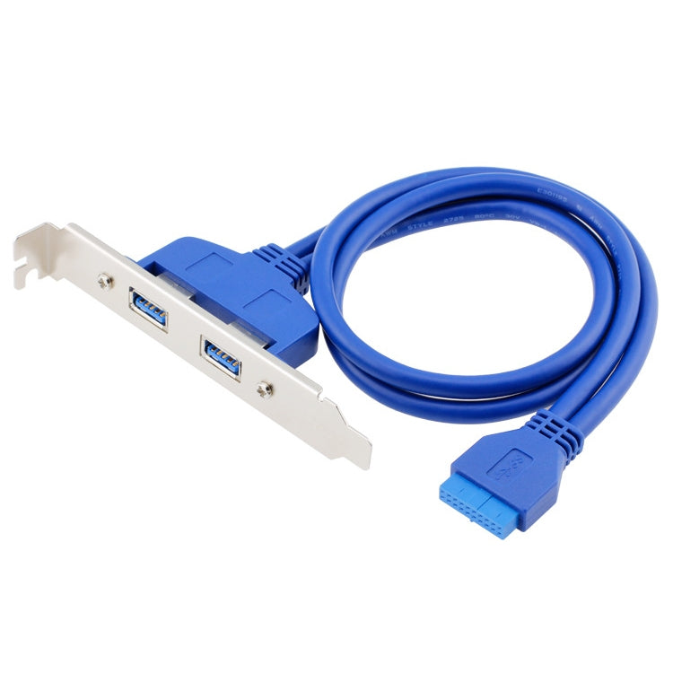 50CM USB3.0 Rear PCI Baffle Line Full Height Chassis DIY With Ear 20pin Transfer Cable