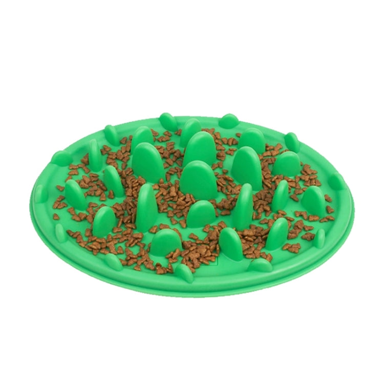 Pet Cat and Dog Jungle Silicone Anti-choke Food Bowl, 30.5x22.5cm