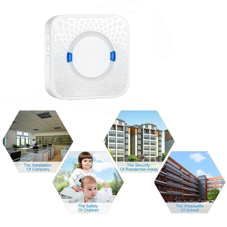 P6 110dB Wireless IP55 Waterproof Low Power Consumption WiFi Doing-dong Doorbell Receiver, Receiver Distance: 300m, US Plug