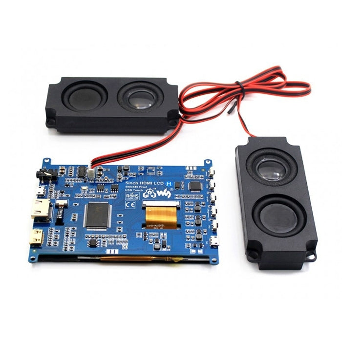 WAVESHARE 5 Inch HDMI LCD (H) 800x480 Touch Screen for Raspberry Pi Supports Various Systems