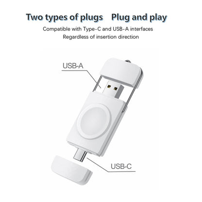 U8 USB / Type-C Magnetic Wireless Charger Fast Charger for Apple Watch Series, U8