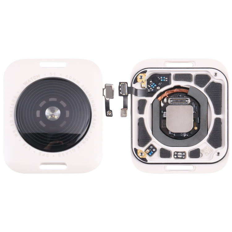 Glass Back Cover With Wireless Charging Coil For Apple Watch Series SE 2022 40mm GPS Edition(Starlight Color), For Watch Series SE 2022 40mm GPS