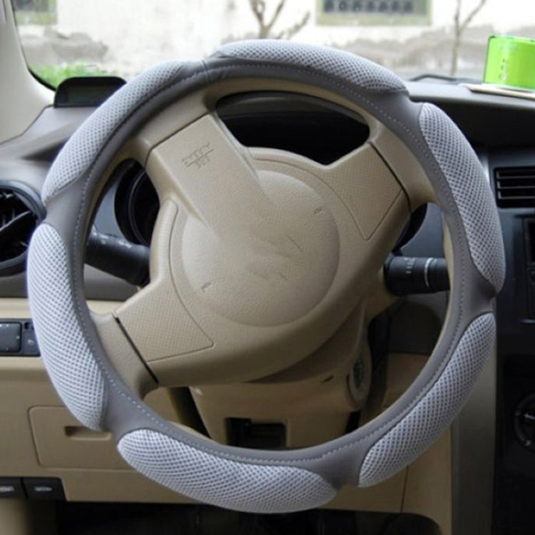 Sandwich Steering Wheel Cover, Red and white glue#38cm, Black and white glue#38cm, Grey and  white glue#38cm, Beige and white glue#38cm