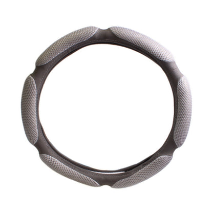 Sandwich Steering Wheel Cover, Grey and  white glue#38cm, Beige and white glue#38cm, Red and white glue#38cm, Black and white glue#38cm
