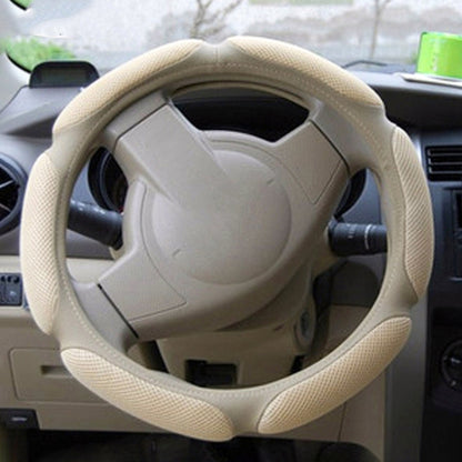 Sandwich Steering Wheel Cover, Grey and  white glue#38cm, Beige and white glue#38cm, Red and white glue#38cm, Black and white glue#38cm