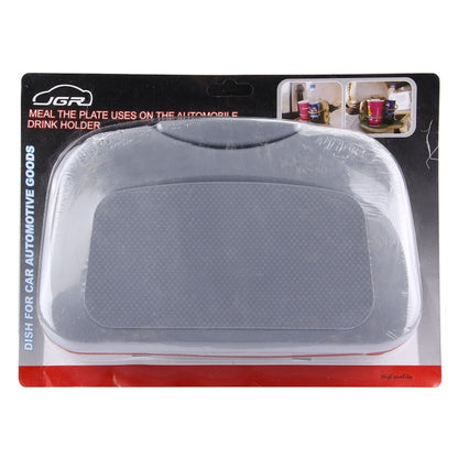 Folding Car Auto Back Seat Table Drink Food Cup Tray Holder Stand Desk, Gray, Beige