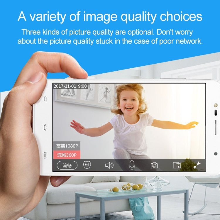 SECTEC IL-HIP291-2M-AI Intelligent Tracking Monitor Mobile Phone Remote Wireless Network Wifi Camera Cloud Storage Intelligent Shaking Head Network Camera, White