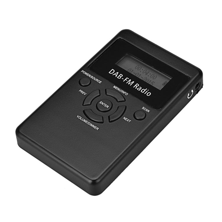 HRD-101 Portable Mini Digital DAB+FM Radio with Lanyard & Headset