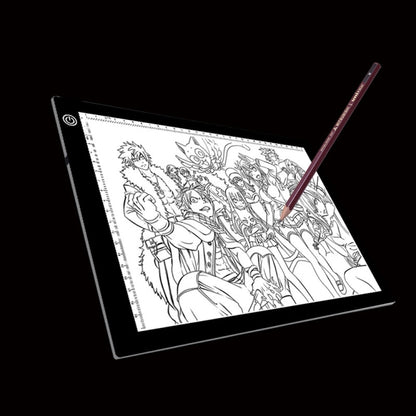 A4 Size 5W 5V LED LED Stepless Dimmable Acrylic Copy Boards for Anime Sketch Drawing Sketchpad, with USB Cable , Size：220x330x5mm, Stepless Dimmable