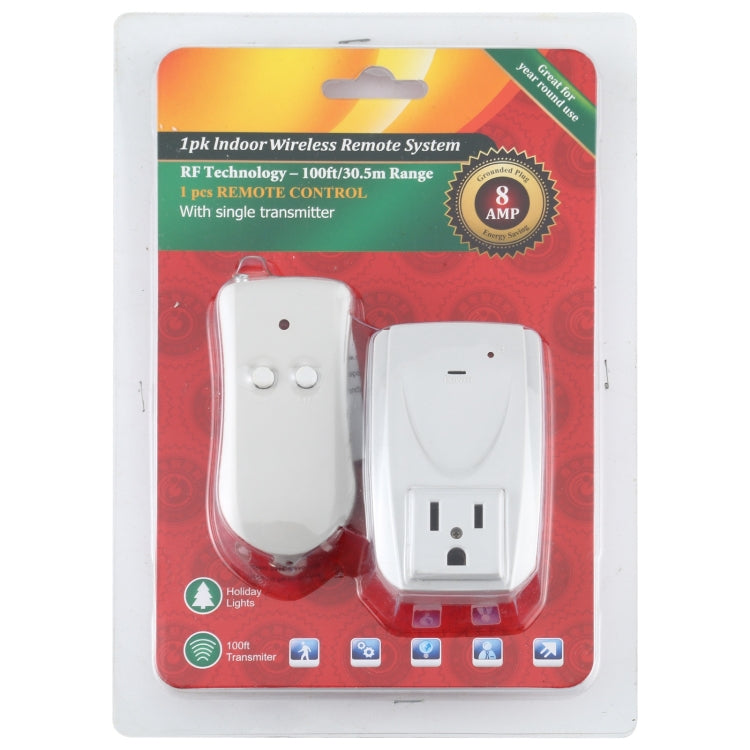 110V Indoor Wireless Smart Remote Control Switch with Single Keychain Transmitter, US Plug, US Plug