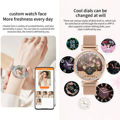 KC06 Women Menstrual Period Smart Watch Bracelet, Blood Pressure / Heart Rate Monitoring, Silicone Strap