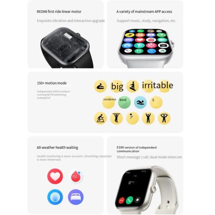 Original Xiaomi REDMI Watch 5 Bluetooth Version, 2.07 inch AMOLED Screen 5ATM Waterproof, Support Heart Rate / Blood Oxygen Monitor
