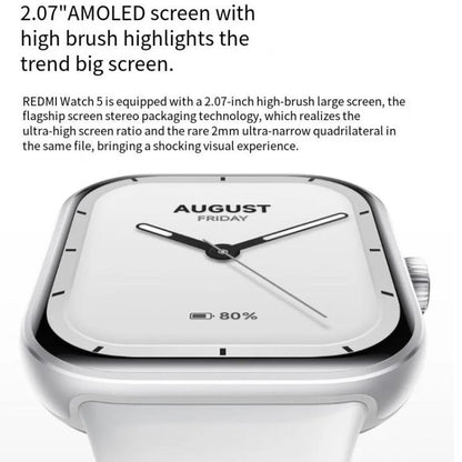 Original Xiaomi REDMI Watch 5 Bluetooth Version, 2.07 inch AMOLED Screen 5ATM Waterproof, Support Heart Rate / Blood Oxygen Monitor
