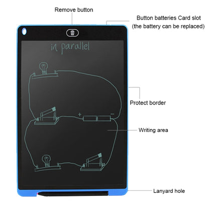 Portable 12 inch LCD Writing Tablet Drawing Graffiti Electronic Handwriting Pad Message Graphics Board Draft Paper with Writing Pen, 12 inch Black, 12 inch Green, 12 inch Blue, 12 inch Red, 12 inch White