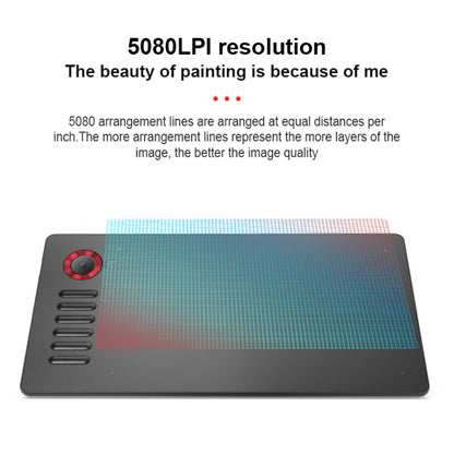 VEIKK A15PRO 10x6 inch 5080 LPI Type-C Interface Smart Touch Electronic Graphic Tablet