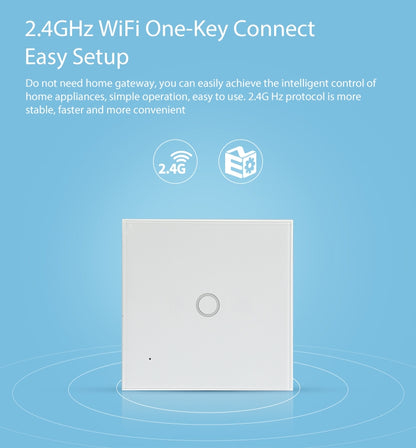 NEO NAS-SC01W Wireless WiFi EU Smart Light Control Switch 1Gang, 1 Gang