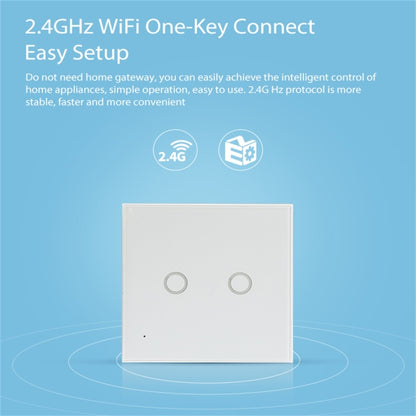 NEO NAS-SC02W Wireless WiFi EU Smart Light Control Switch 2Gang, 2 Gang