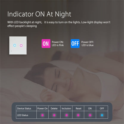 NEO NAS-SC02W Wireless WiFi EU Smart Light Control Switch 2Gang, 2 Gang