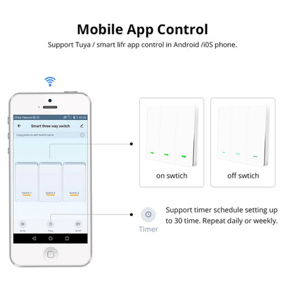 3 Buttons Intelligent Switch Smart Wall Switch, 3 Buttons