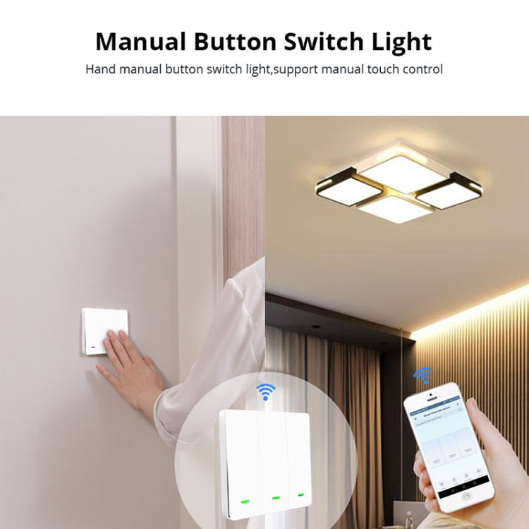 3 Buttons Intelligent Switch Smart Wall Switch, 3 Buttons