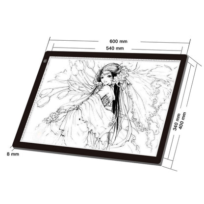 23W 12V LED Three Level of Brightness Dimmable A2 Acrylic Copy Boards Anime Sketch Drawing Sketchpad, US Plug, US Plug
