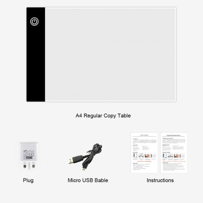 2.2W 5V LED Three Level of Brightness Dimmable A5 Acrylic USB Copy Boards Anime Sketch Drawing Sketchpad
