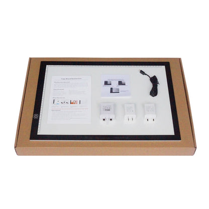 A3 8W 5V LED USB Stepless Dimming Acrylic Scale Copy Boards Anime Sketch Drawing Sketchpad with USB Cable & Power Adapter, Stepless Dimming with USB Cable & Power Adapter