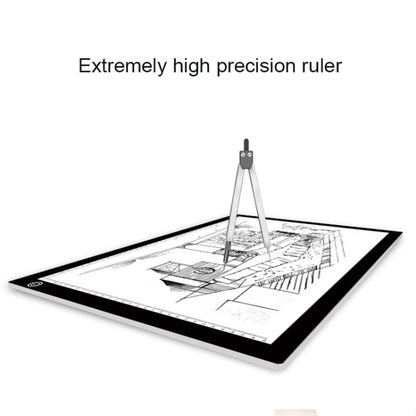 A3 8W 5V LED USB Stepless Dimming Acrylic Scale Copy Boards Anime Sketch Drawing Sketchpad with USB Cable & Power Adapter, Stepless Dimming with USB Cable & Power Adapter