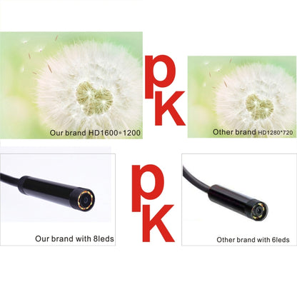 YPC110 8mm 2.0MP HD Camera WiFi Endoscope Snake Tube Inspection Camera with 8 LED, Waterproof IP68, Lens Diameter: 8mm, Length: 3.5m, Hard Line, 3.5m Hard Line